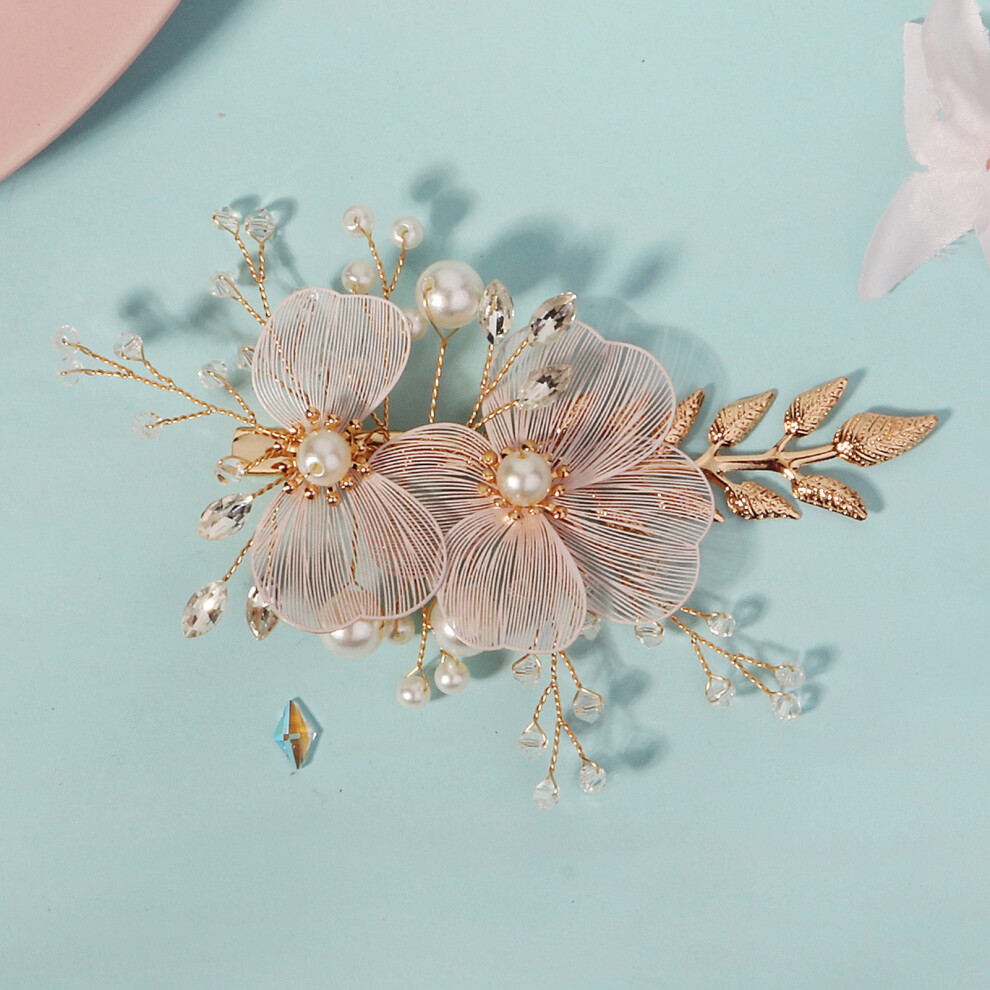 Roc-Electron Golden Leaf Hairpin For Thick Curly Hair