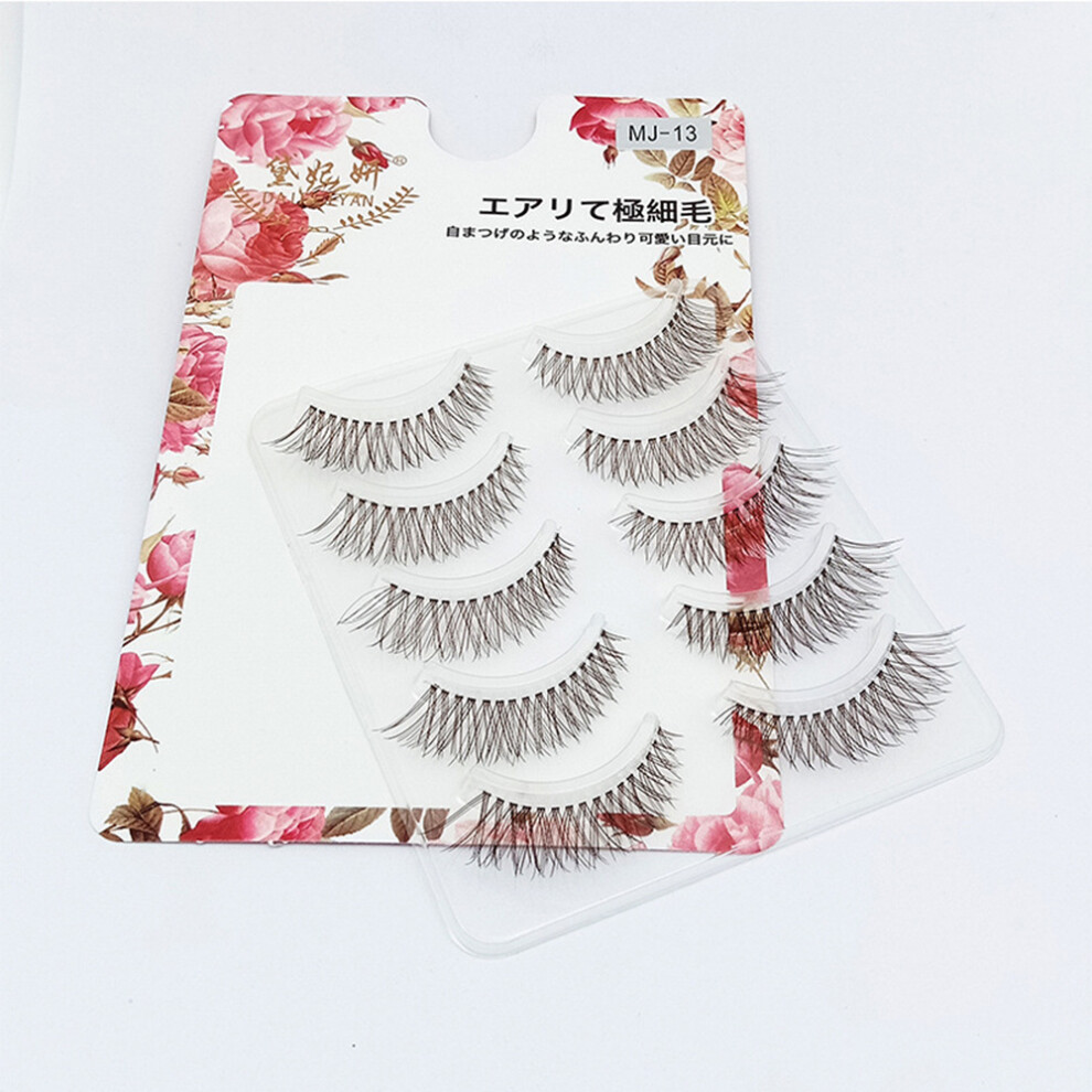 Dachuang Beauty 5 Pairs Brown Fairy Lashes, Waterproof & Long-Lasting