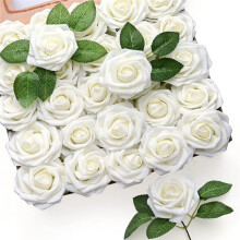 1 Satz/50 Stück Künstliche Rose, Schaumrose, Imitationsrose, Hochzeitsstrauß DIY Dekoration