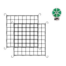 2-Pack Trellis Netting for Grow Tents, Scrog with Hooks, 4x4ft Heavy-Duty Plant Support for Horticulture