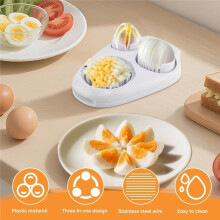 Egg Slicer for Hard Boiled Eggs, 3 Slicing Modes Eggs Dicer, Stainless Steel Egg Cutter, Kitchen Chopper Tool