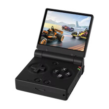 FLIP Handheld Game Players 2.8'' IPS Screen Linux System Video Game Consoles Case Gamer Dual Analog Stick Black