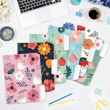 24 Pack Decorative File Folders,1/3 Cut Tab Floral Colored Folders Letter Size 8.8 X 11.6 Inch, 6 Styles Filing Folder
