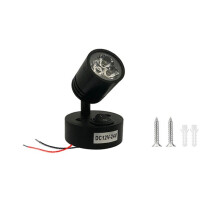 3W 12-24V RV LED Reading Lamp Dimmable Bedside Wall Sconce Directional Spotlight for Marine Boat Motorhome Caravan