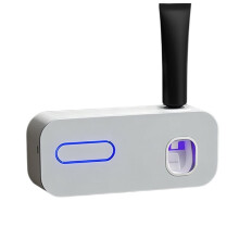 HOMEFISH Portable UV Toothbrush Sterilizer Holder Rechargeable Wall Mount Cordless Electric Toothbrush Dryer A