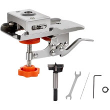 35mm Concealed Hinge Drilling Jig Woodworking Hole Drilling Guide Locator Stainless Steel Plastic Hole Opener Template