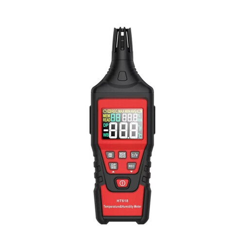 Digital Psychrometer Thermometer Hygrometer with Backlight Temperature and Humidity Meter with Dew Point