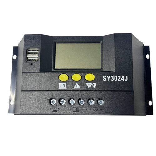 30A 12V/24V Auto Solar Panel Battery Charge Controller LCD Display Backlight Solar Collector Regulator CM3024Z Dual USB