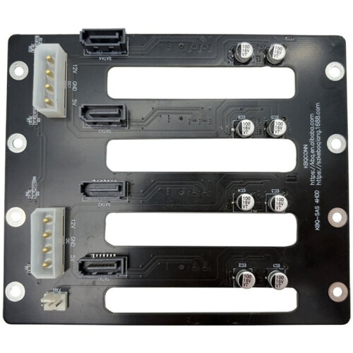 4 Bay  Hard Drive Backplane Server Chassis Accessories  Connector for NAS Storage Server