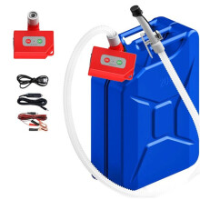 Rechargeable Fuel Transfer Pump with Auto-Stop & Leak Protection,2.7 GPM Automatic Gas Can Pump with 72" Extra Long Hose