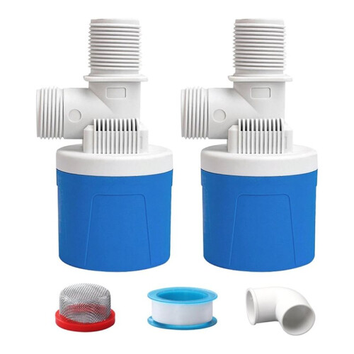 2er Pack 3/4" Top-Einlass Wasserfloatventil, Automatisches Wasserstandregelventil für Wassertank, Wassertröge, Pool, Viehhaltung