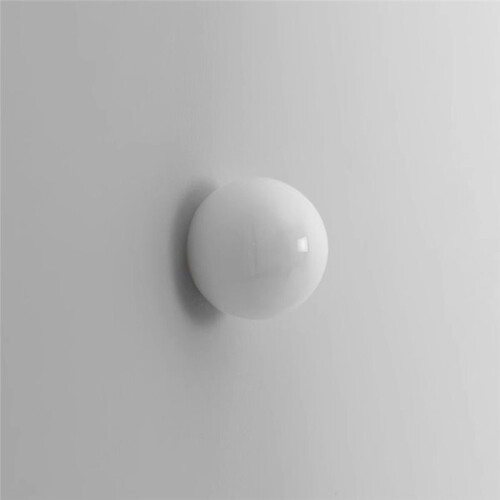 White Round Glass Wall Lamp: Modern Bubble Lights for Bedroom and Study