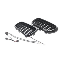 Dual  Front Kidney Grille W/ LED Light 51117294486 51117294485 for  X5 F15 X5M F85 X6 F16 X6M F86 2013-2018