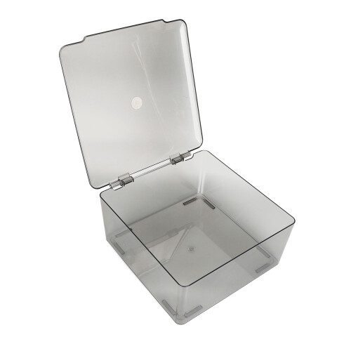 Klappdeckelbox Kosmetik grau