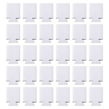 30 Pcs White Coolers - Bulk Sublimation Blank Sleeves for Drinks, Party & DIY Projects