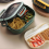 Δοχείο φαγητού Bento 1200ml διπλής στρώσης με μόνωση, με πιρούνι και κουτάλι γι 4