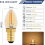 Λάμπα LED C7 E14, ισοδύναμη με 0.5w 5w, πορτοκαλί λάμπα LED με νήματα E14, κηροπήγιο 2