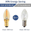 Λάμπα LED C7 E14, ισοδύναμη με 0.5w 5w, πορτοκαλί λάμπα LED με νήματα E14, κηροπήγιο 3