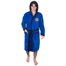 Chelsea Official Football Gift Mens Fleece Dressing Gown Robe Royal 3XL