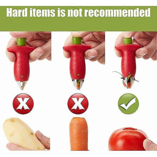 Fruit Slicer Set, Berries Dried Leaves Gem Remover For Removing Fruit Peeling Tools Kitchen Accessories Red 2