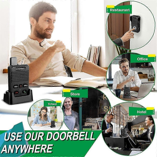 Campanello duplex wireless con audio per casa e telefono con batteria ricaricabile. 2