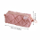 (Pink) Large Zipper Pencil Case - Polyester School Organizer 5