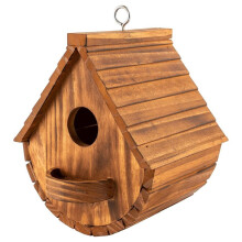 Bird Houses for Outside,Outdoor Wooden Bird House Bird Families Bluebird Hanging Birdhouse for Garden