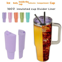 2in1 Cup Drink Divider for Cup 30oz Insulated Mug Ice Bar Mug Liner Divider for Kitchen Camping and Travel D