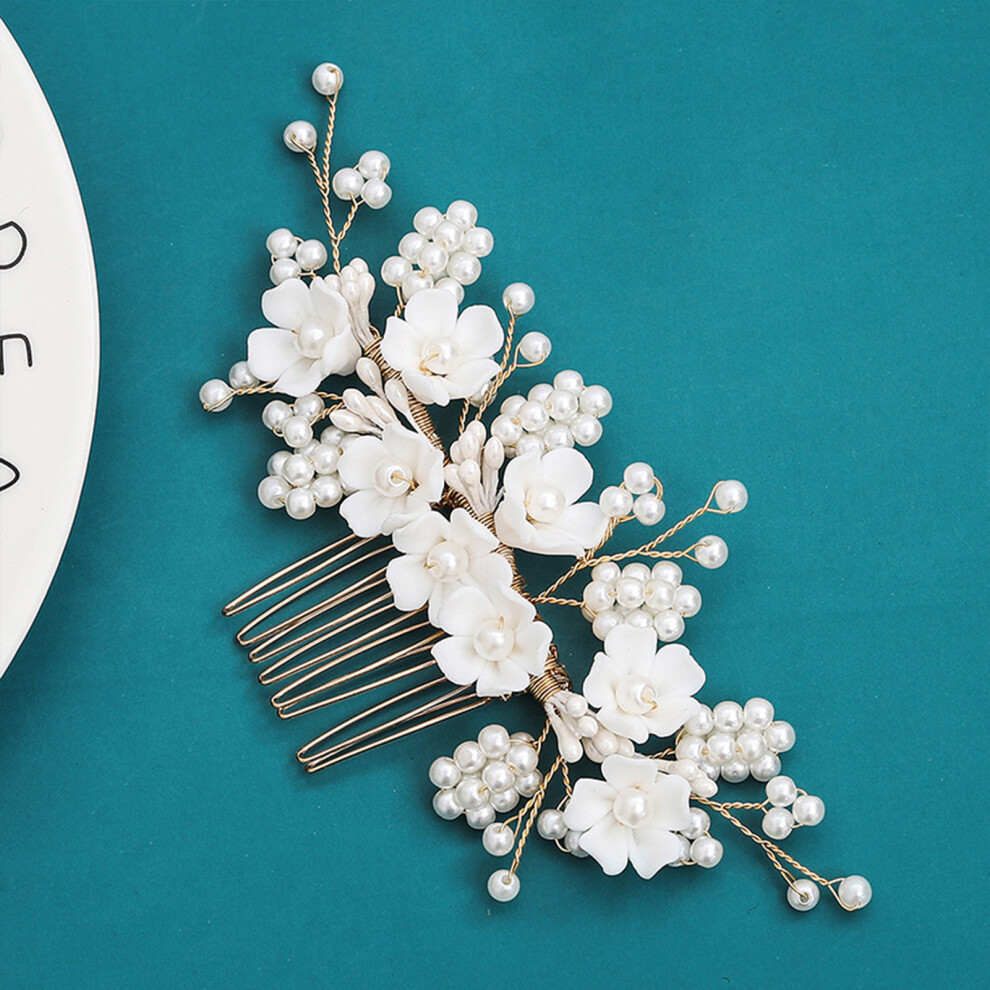 Reach-Tools Pearl Ceramic Hair Comb For Princess Party