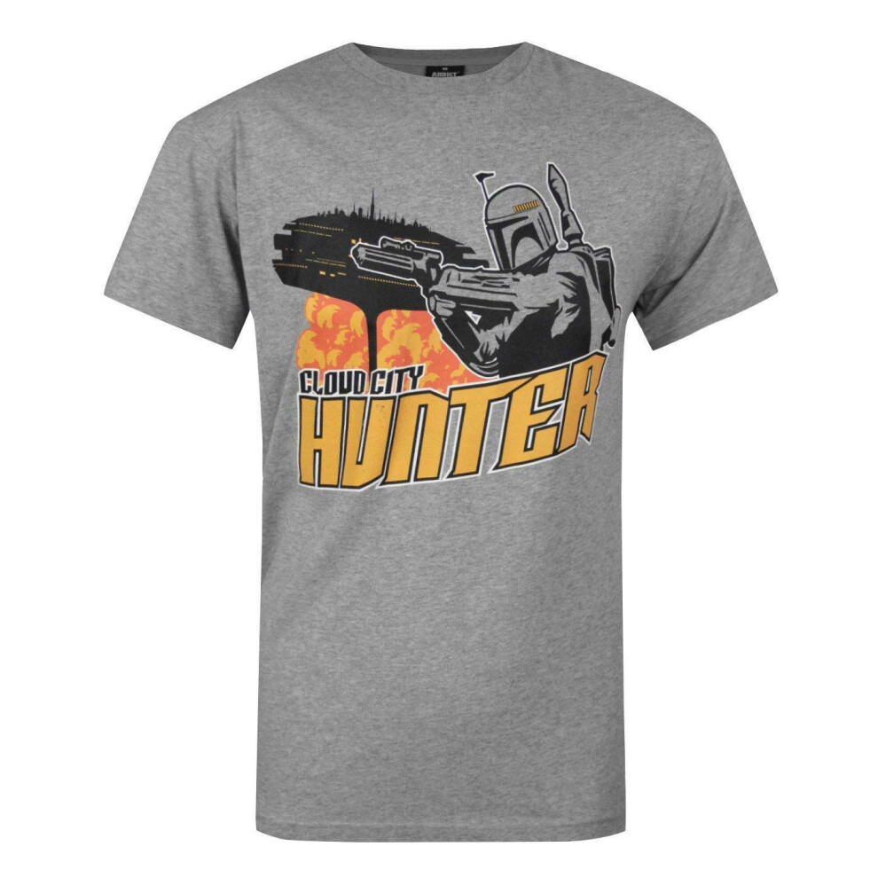 Star Wars (Medium) Short Sleeved T-Shirt (Mens Grey)