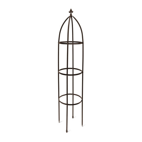 Trellis obelisk metaal bruin 190 cm