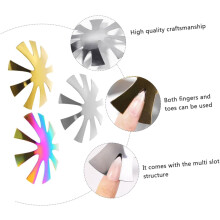3pcs French Tip Nail Art Models Manicure Ferramentas Stencils Unhas Trimmer de aço inoxidável para uso profissional doméstico