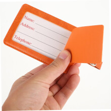 Etiquetas de bagagem de viagem 3pcs para mulheres Etiquetas de bolsa Identificadores de mala de couro do cartão de identificação Pu