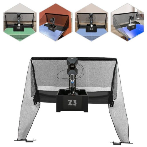 Machine à balles de tennis de table - OUKANING - Programmable 10 modes - 100 balles - Télécommande 2,4G - 35-90 balles/min 1