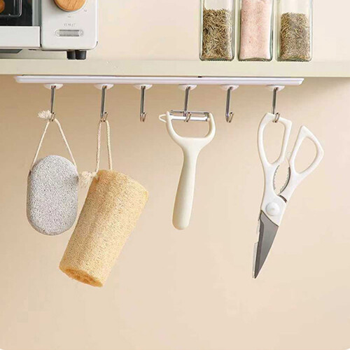 (White) Star Adhesive Hook - No Drill Wall Mount for Bathroom & Kitchen 2