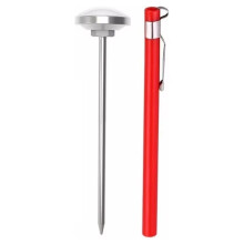 Instant Read Pocket Thermometer 1in Stainless Steel Dial for Coffee Milk Frothing Chocolate Drinks Calibration Sleeve