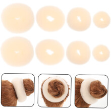 8pcs Pequeno pão Donut Ferramenta de cabelo resistente ao desgaste Reutilizável Shaper de pão de cabelo para uso diário Fornecimento feminino