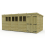 18 x 10 Pent Shed Tanalised (Double Door, With Windows) 2