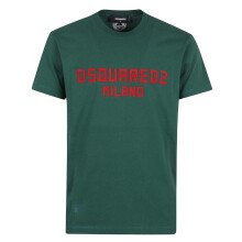 (M, Green) DSquared2 Mens Milano Cotton T-Shirt