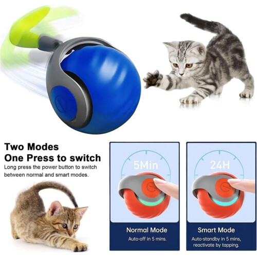 Interactive Cat  with for Indoor Cats,Automatic Moving Pet Toy,Wave-Design for All Floors  Obstacle Avoidance B 2