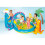 Parque aquático infantil Dinoland com escorregador e fonte 10