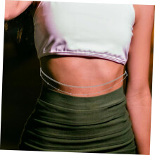 12pcs Mulheres dupla camada cintura cadeia redonda contas ajustáveis metal barriga jóias para praia corpo cadeia estilo