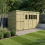 18 x 8 Pent Shed Tanalised (Double Door, With Windows) 1