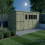 18 x 8 Pent Shed Tanalised (Double Door, With Windows) 3
