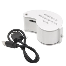 40X Jewelers Loupe Magnifier LED Light Pocket Folding Jewelers Loupe Jewelers Magnifier for Jewelry Identifying 40X