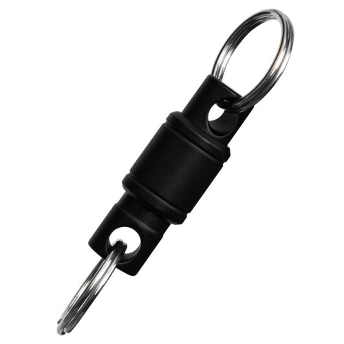 Alloy Two Way Key Ring  Detachable Key Attachment Multifunctional Rust Resistant EDC Tool Black