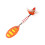 Composite Sequins Rotating Sequins Metal Hand-Cranked Copper Column Three Hook Bait Yellow Dot 1
