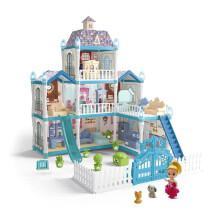 Spielhaus Puppe Kinderhaus Villa Haus Mädchen Prinzessin Geschenkbox Schloss Spielzeug DIY Spiel Geschenk 556-64A