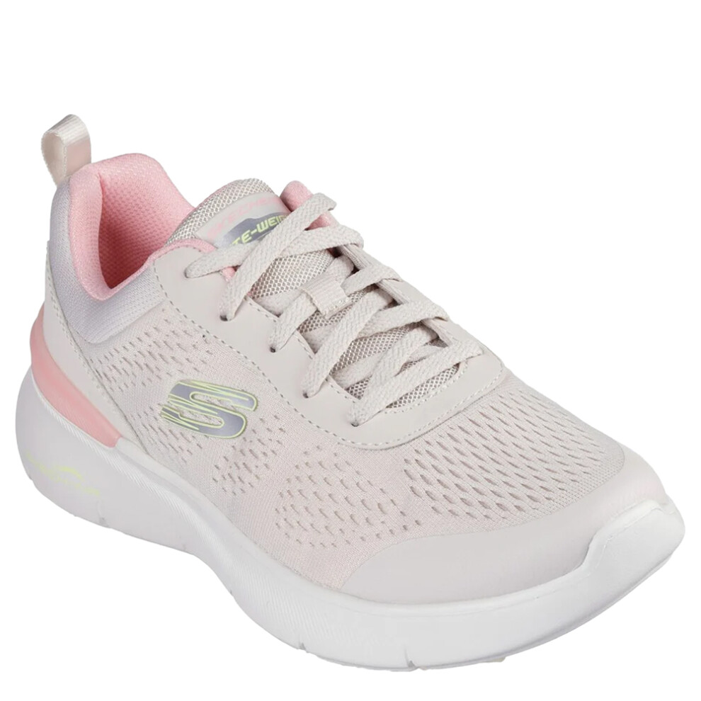 Skechers (8 Uk, Natural/Pink) Womens/Ladies Dynamight 2.0 New Heights Skech-Air Trainers