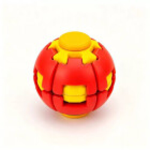 (Red)Stress Management Toy With Rotating Pressing Actions For Work And Study Travel